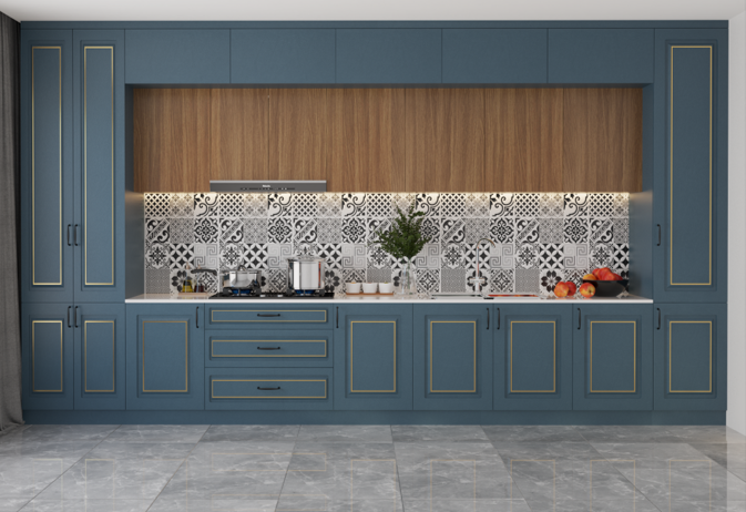 Tủ bếp cánh sơn