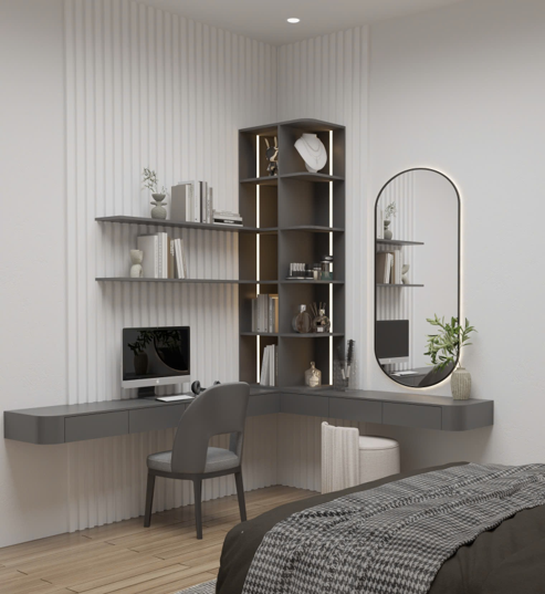 Bàn trang điểm kết hợp bàn làm việc