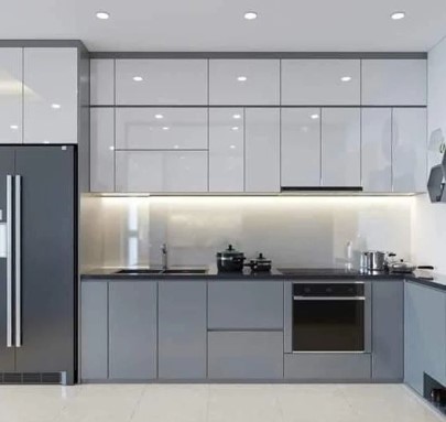 Tủ bếp trên nhựa phủ cánh Acrylic