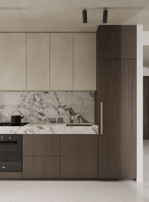 Tủ dưới gỗ cánh phủ Melamin 2