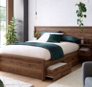 Giường gỗ MDF, phủ melamin, đầu giường không bọc nệm , có ngăn kéo