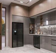 Tủ bếp phối gỗ