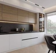 Tủ dưới gỗ cánh phủ Melamin