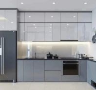 Tủ bếp trên nhựa phủ cánh Acrylic