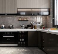 Bếp trên gỗ cánh phủ Acrylic