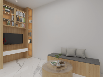 Thiết kế nội thất phòng đọc sách nhà Anh Lãm - Chị Ly|Long Thành