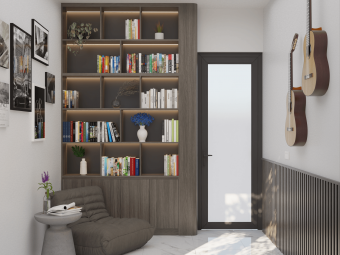 Thiết kế nội thất phòng sách nhà Thầy Tuệ - Xã Đồi 61
