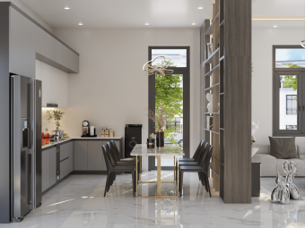 Thiết kế nội thất phòng khách & bếp nhà Thầy Tuệ - Xã Đồi 61